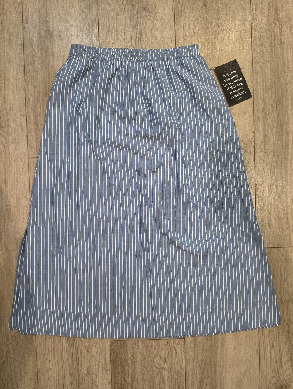 Tuckernuck Blue White Stripe Maxi Skirt Large NWT Coastal Preppy Resort